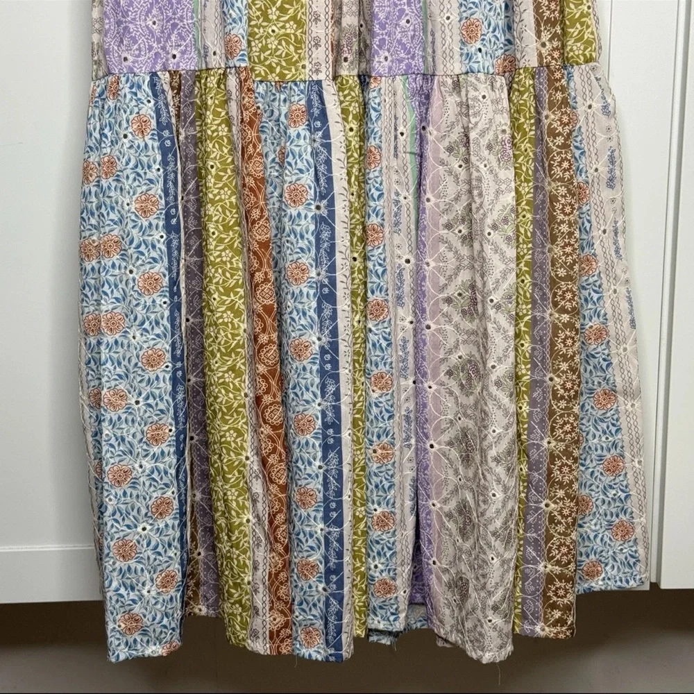 Dress Forum Los Angeles Maxi Gown Floral Patchwork Boho Hippie Cottagecore Fairy - Picture 9 of 16